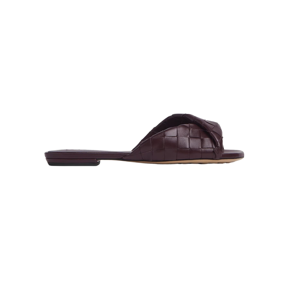 Flache Pantolette Dunkler Barolo