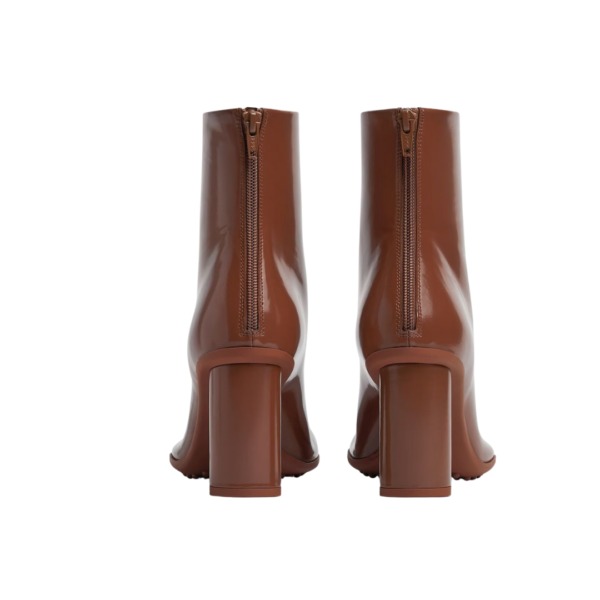 Leder-Stiefeletten in Braunzucker 7.5cm