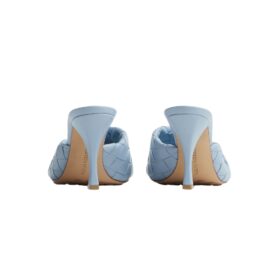 Leder-Pantolette Eis 8cm