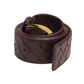Intrecciato Lammleder Gürtel in Fondant (width) 4cm