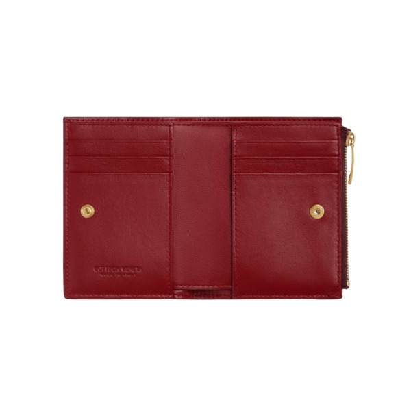Leder-Geldbörse in Madderbraun 9cm