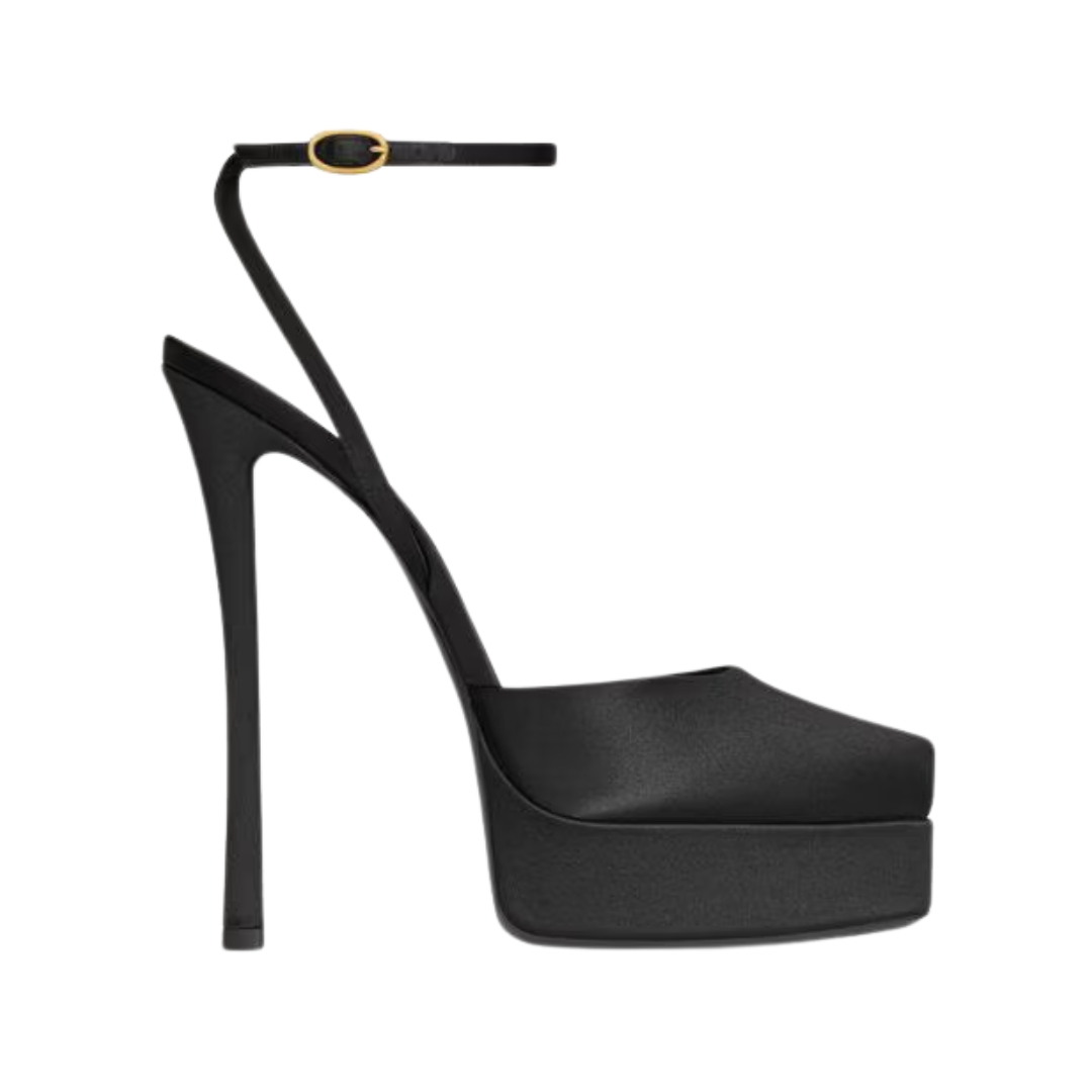 la scandale platform sandals in satin crepe 11cm