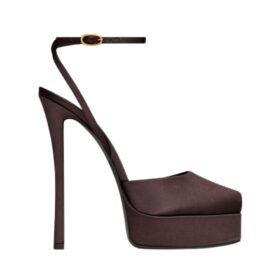 La Scandale Plateausandalen aus Satin-Crêpe 11cm