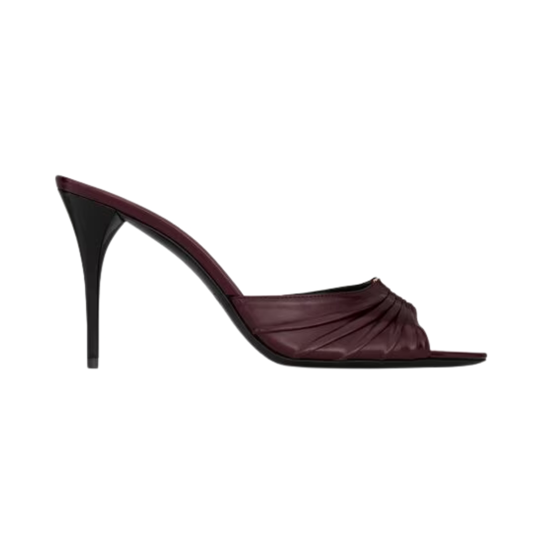 Babylone Mules aus glattem Leder 9cm