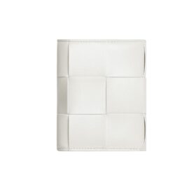 Intreccio Leder-Geldbörse in Kreide 9cm