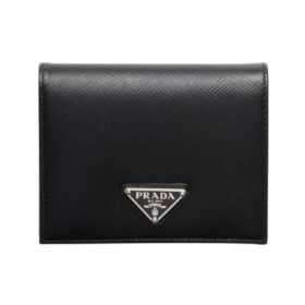 Saffiano-Leder  in Schwarz 11.2cm