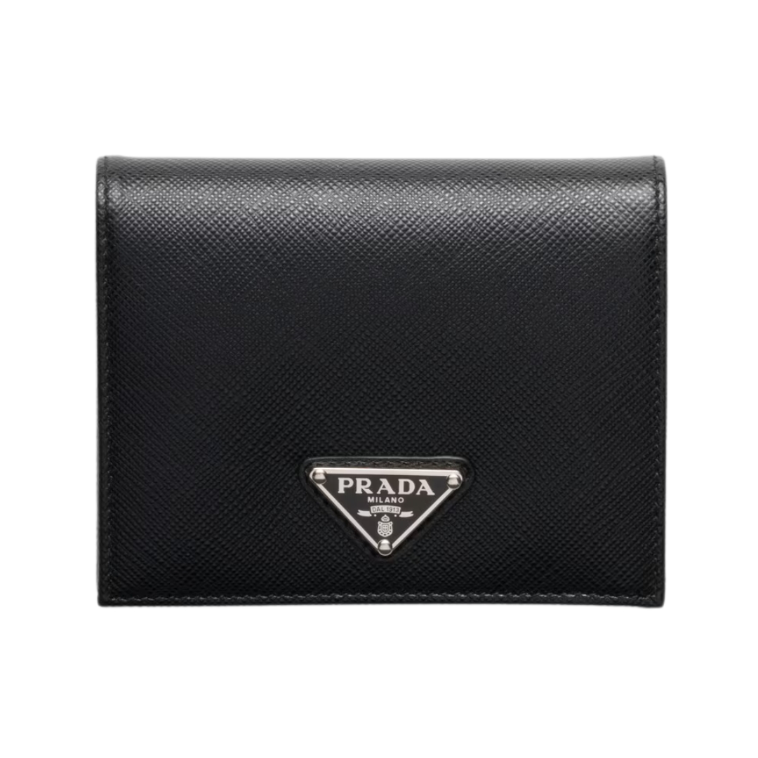 Saffiano-Leder  in Schwarz 11.2cm