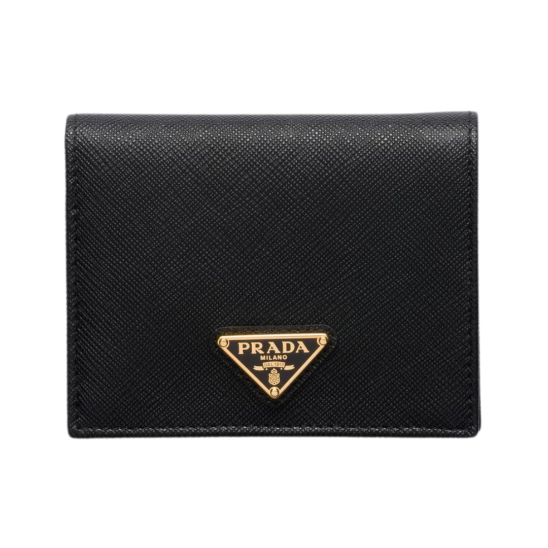 Kleine Saffiano-Leder-Geldbörse 11.2cm