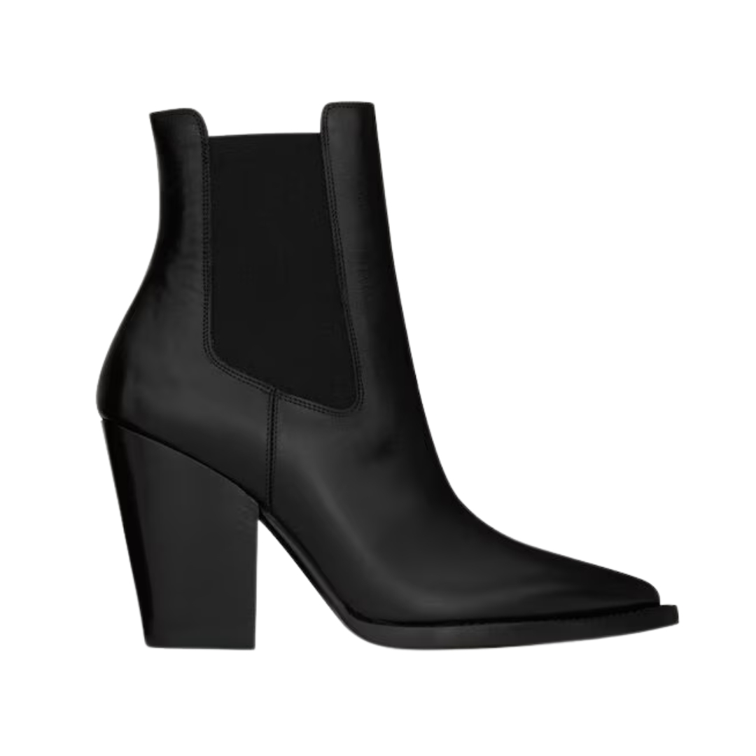 Theo Chelsea Booties aus glattem Leder 9.5cm