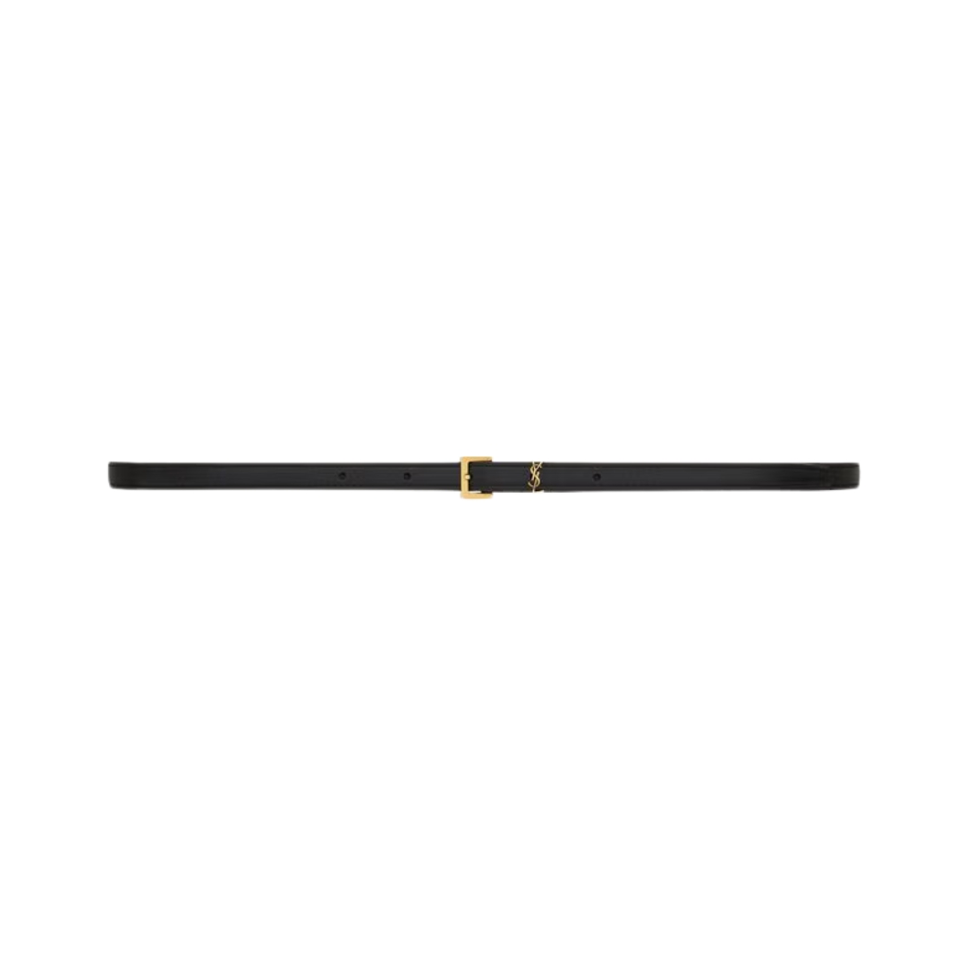 Cassandre extra dünner Gürtel aus glattem Leder 1cm