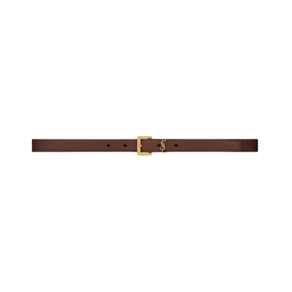 Cassandre dünner Gürtel aus glattem Leder 2cm