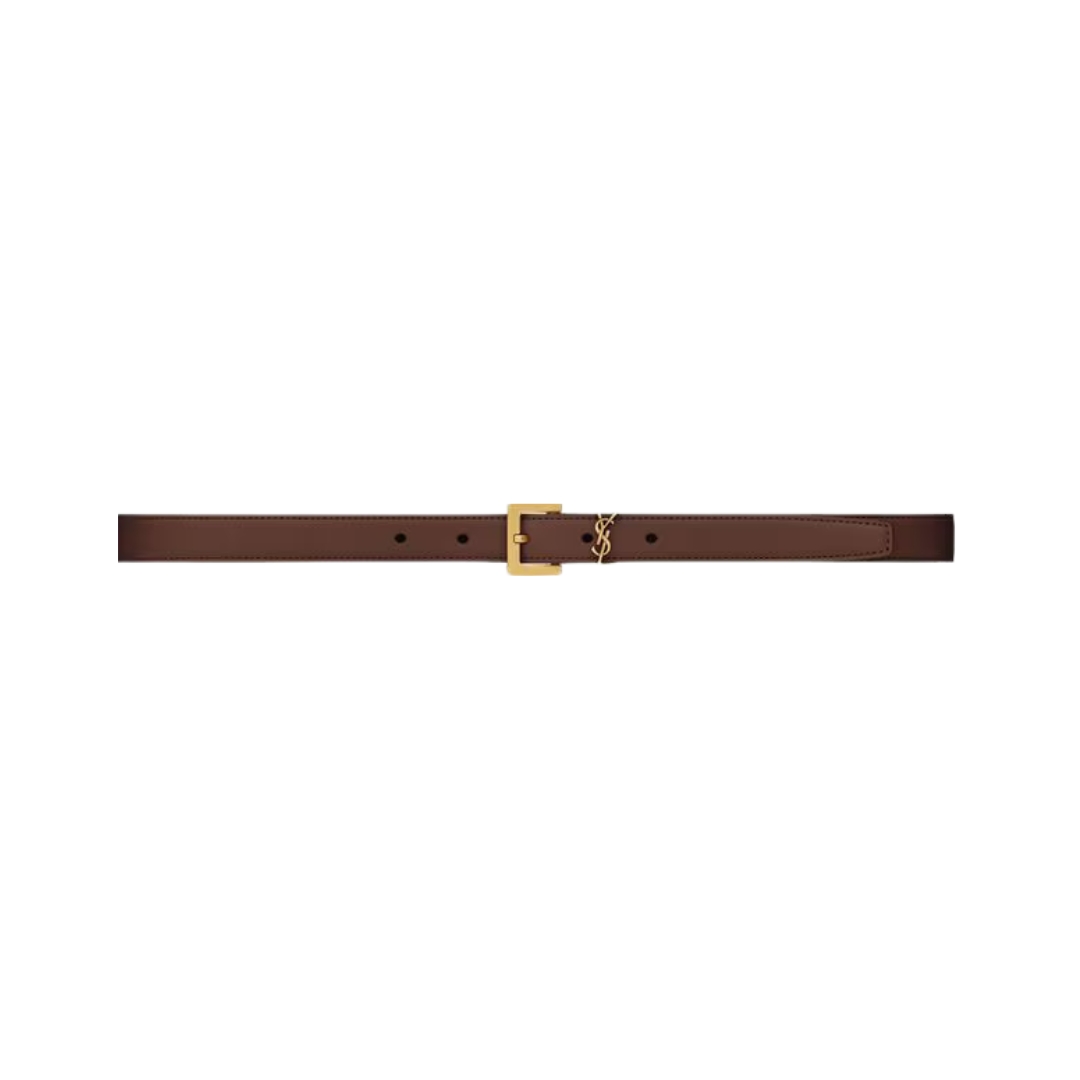 Cassandre dünner Gürtel aus glattem Leder 2cm