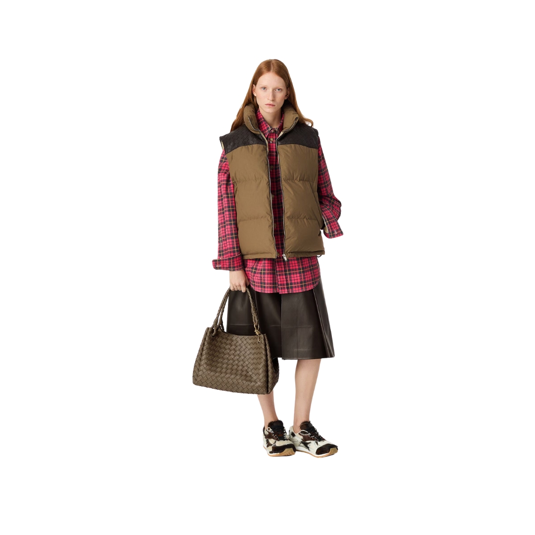 Frosted Poplin Puffer Weste