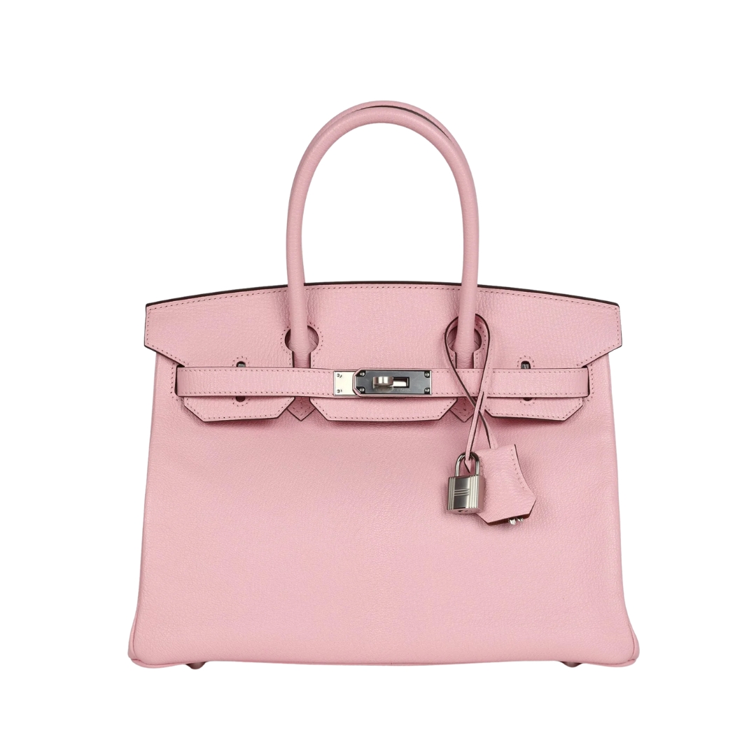 Rose Sakura Verso Chèvre Palladium-Hardware 30cm