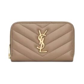 Cassandre matelassierte Münz-Karten-Brieftasche aus Lammleder 11cm
