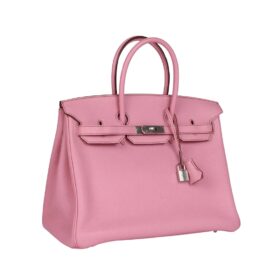 Bubblegum Togo mit Palladium-Beschlägen 35cm