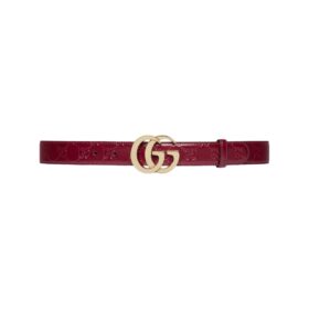 Leder mit GG-Ornament in Rot 3cm