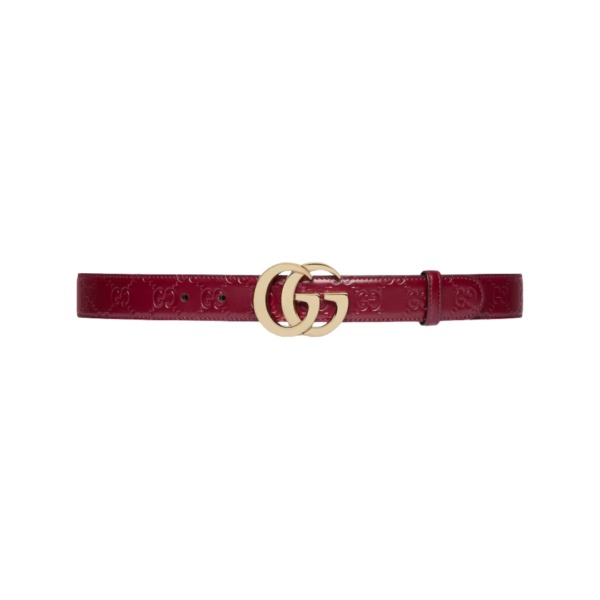 Leder mit GG-Ornament in Rot 3cm