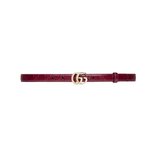 Schmaler Gürtel mit hellgoldenen Beschlägen  2cm