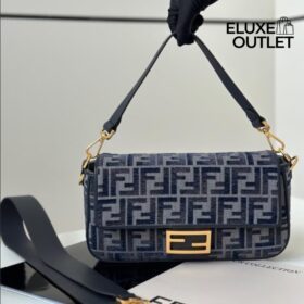 FF-Tasche aus dunkelblauer Chenille  15cm