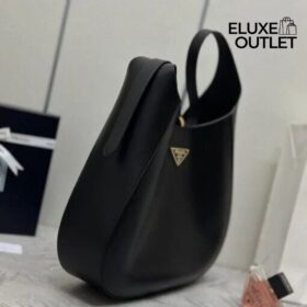Große Schultertasche Schwarz 40 cm