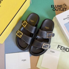 Schwarze Flip-Flops aus Leder