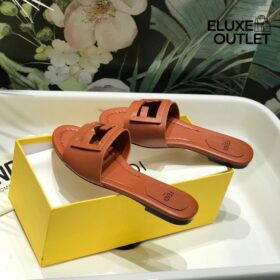 Flip-Flops aus braunem Leder