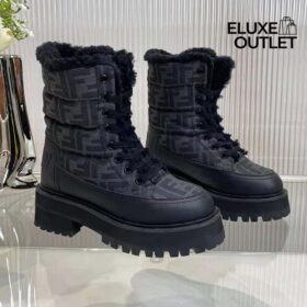 Schwarze Bikerboots aus Leder 3cm