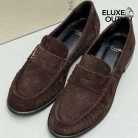Le Loafer Penny Slippers aus Wildleder