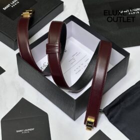 LA 66 dünner Gürtel aus glattem Leder 2cm