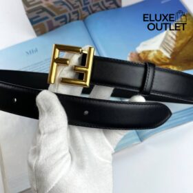 Schwarzer Leder Gürtel 2cm