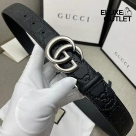 GG Milano Gürtel Schwarz  3cm