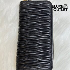 Große Matelassé-Nappa-Leder-Geldbörse 9.5cm