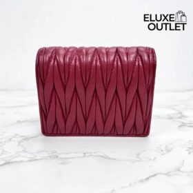 Kleine Matelassé-Nappa-Leder Rot 11.2cm
