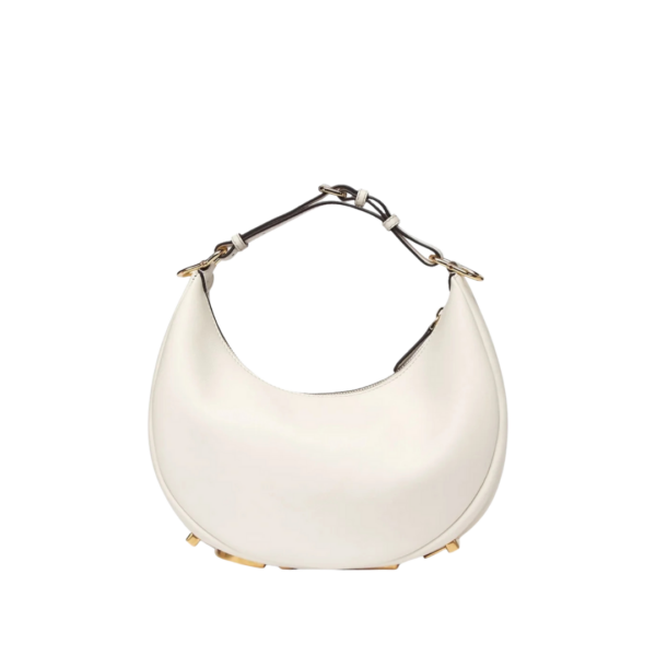 Weiße Ledertasche  24.5cm