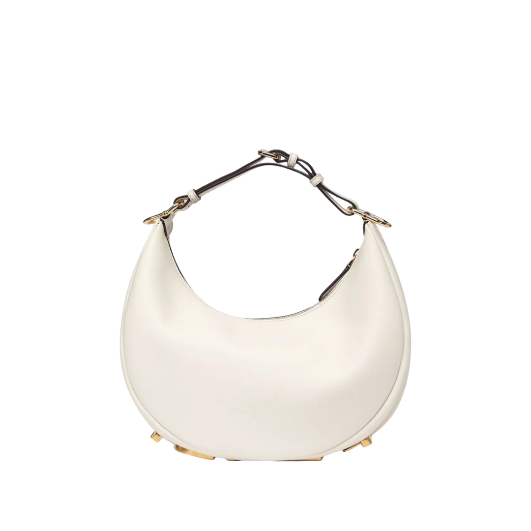 Weiße Ledertasche  24.5cm