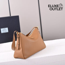 Aimée große Lederschultertasche Karamell 23cm