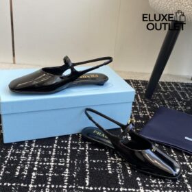 Lackleder Slingback-Ballerinas 1.5cm