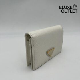 Kleine Saffiano-Leder  in Weiß 11.2cm