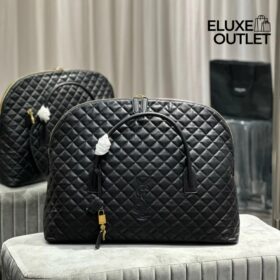ES Giant Travel Bag aus gestepptem Leder 56cm