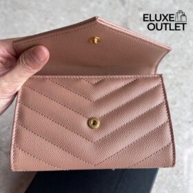 Cassandre Matelassé kompakte Tri-Fold-Geldbörse aus Lammleder 12.5cm