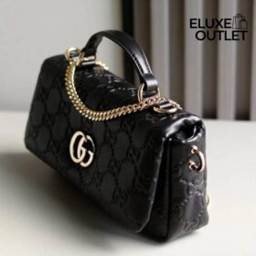 Schwarze gepolsterte Milano Mini-Tote-Tasche 21.1cm