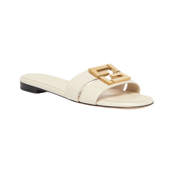 Sandalen aus weißem Leder