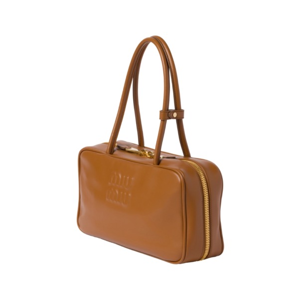 Cognac Leder-Top-Griff 17cm