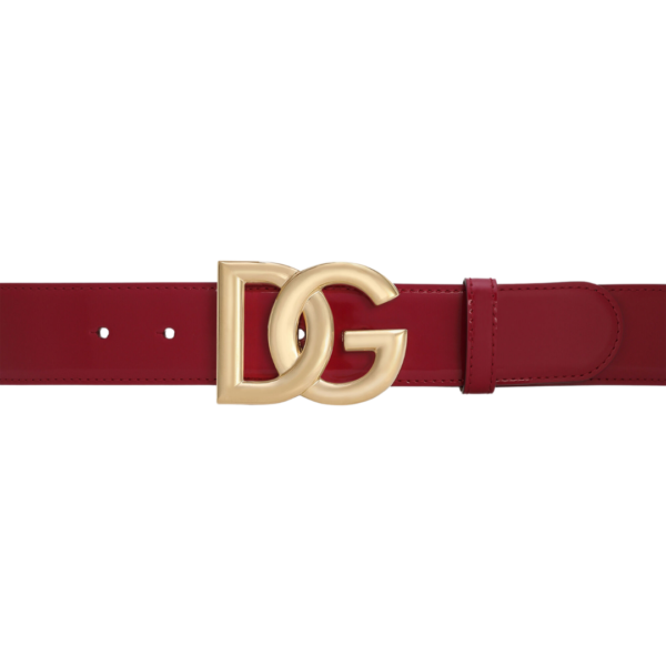 Polierter Kalbsleder-Gürtel mit DG-Logo 2.5cm