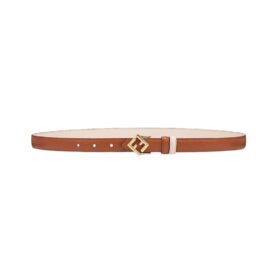 Beidseitiger aus Leder in Kamelienfarbe und braun 2cm