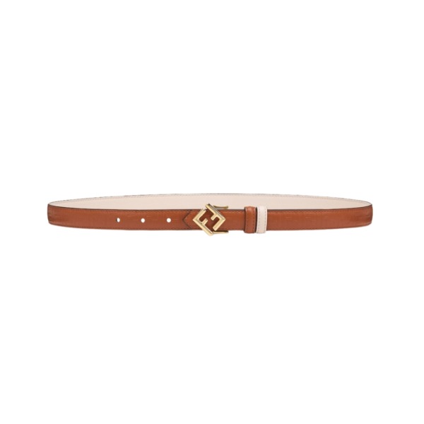Beidseitiger aus Leder in Kamelienfarbe und braun 2cm