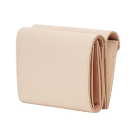 Brieftasche aus rosa Leder 8cm