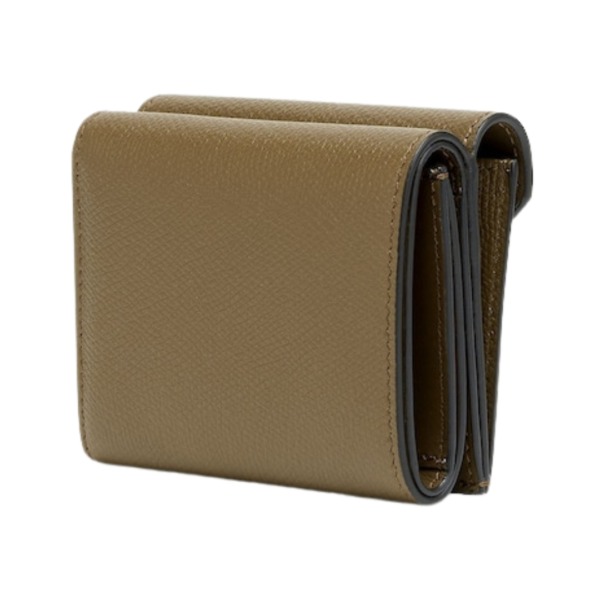 Brieftasche aus grünem Leder 8cm