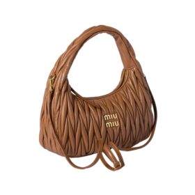 Nappa-Leder-Hobo Cognac 18cm